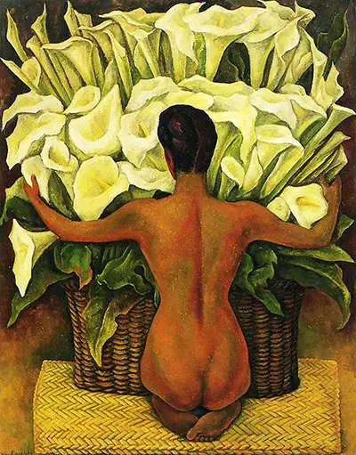 Nude with Calla Lilies Diego Rivera